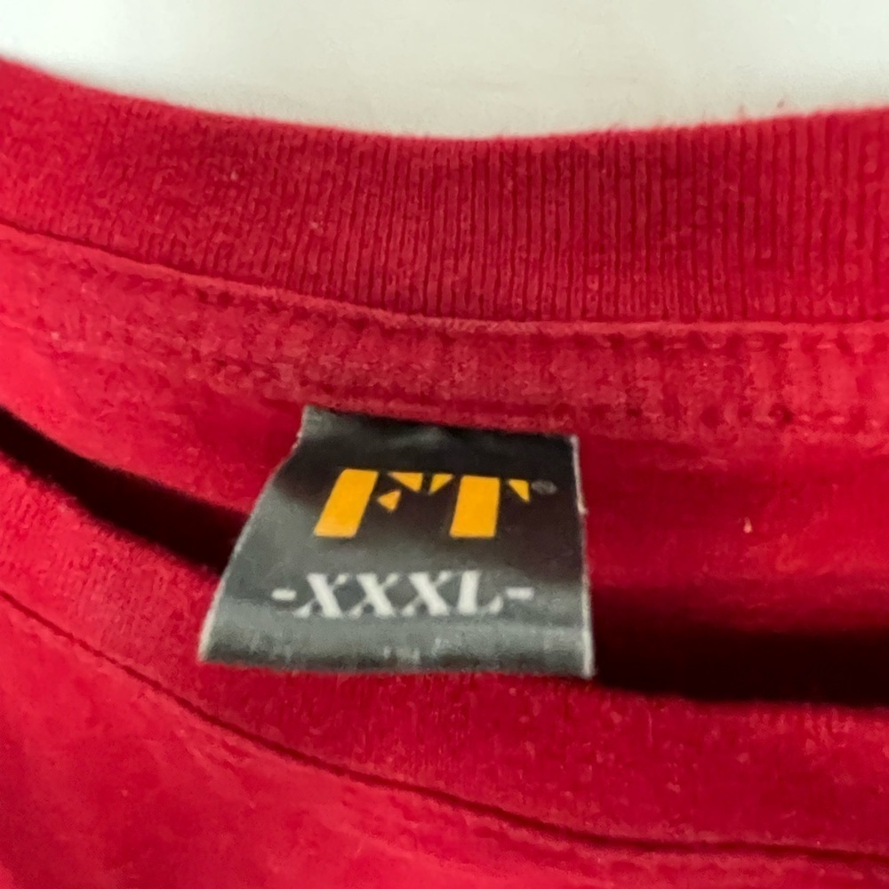 Red Graphic T-Shirt with Clock and Butterfly Design - Picture 5 of 5